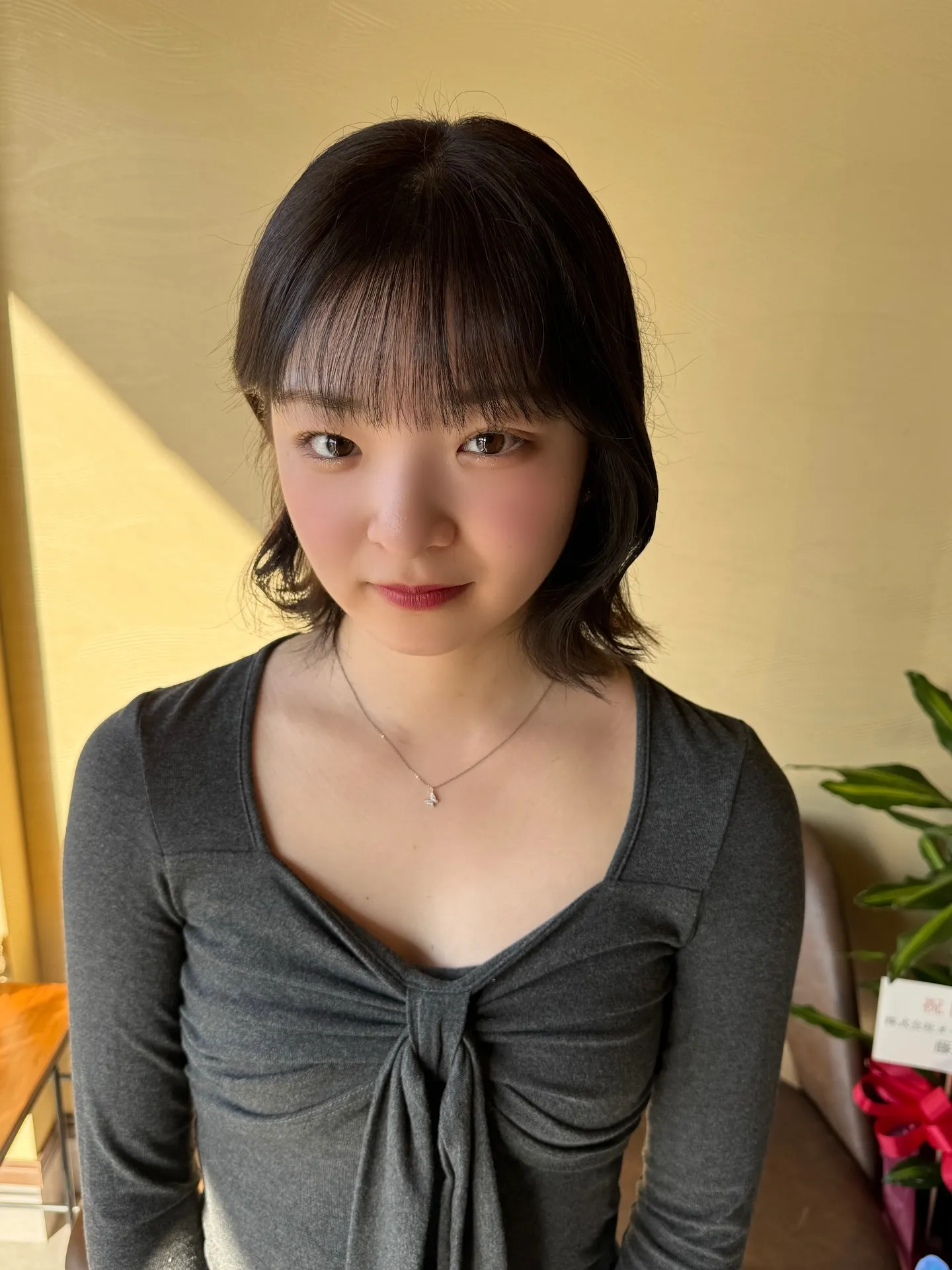 大人可愛いレイヤーボブ。