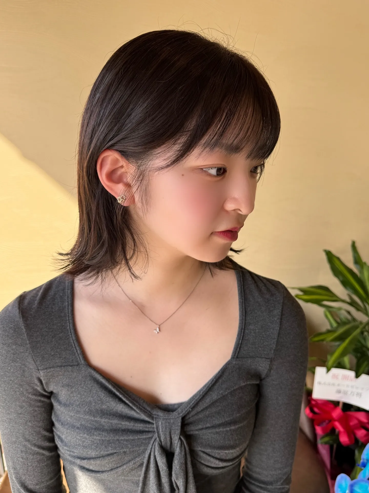 大人可愛いレイヤーボブ。