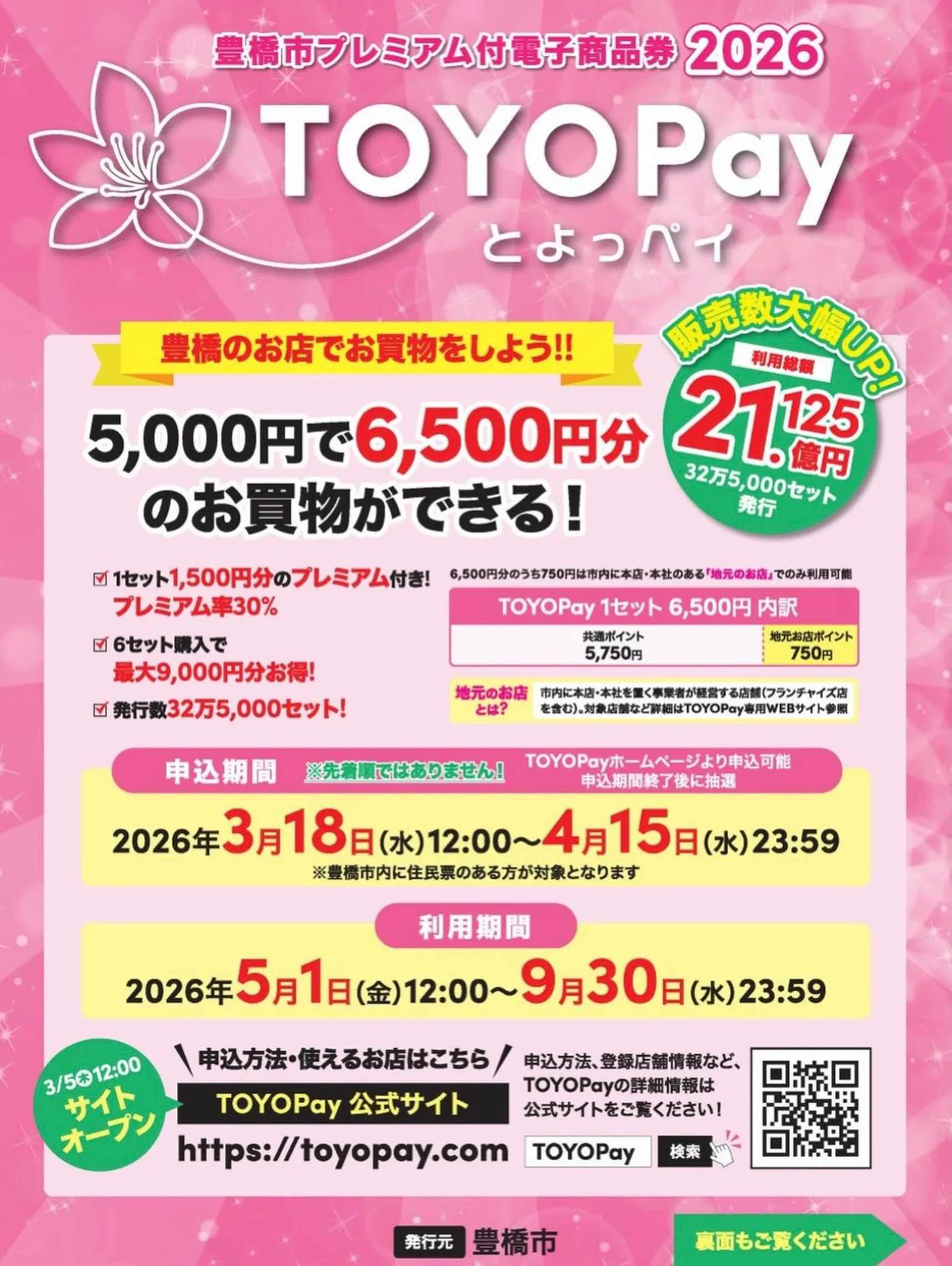 豊橋市プレミアム付電子商品券「TOYOPay」使えます✨